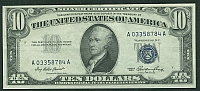 Fr.1706, 1953 $10 SC, A03358784A, ChAU